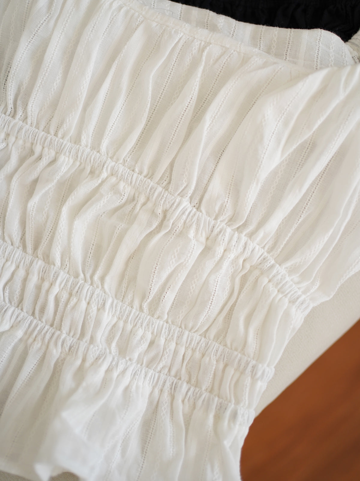 Katrine Crochet Ruched Top