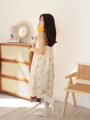 PLAID RUFFLE LONG DRESS