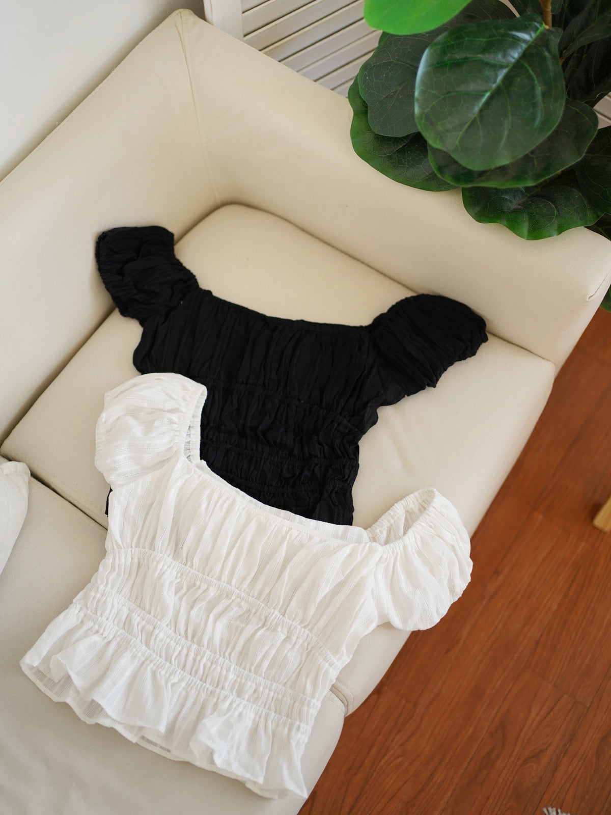 Katrine Crochet Ruched Top