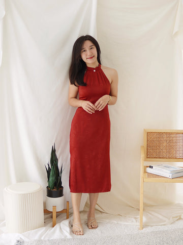 Rowen Pleat midi skirt