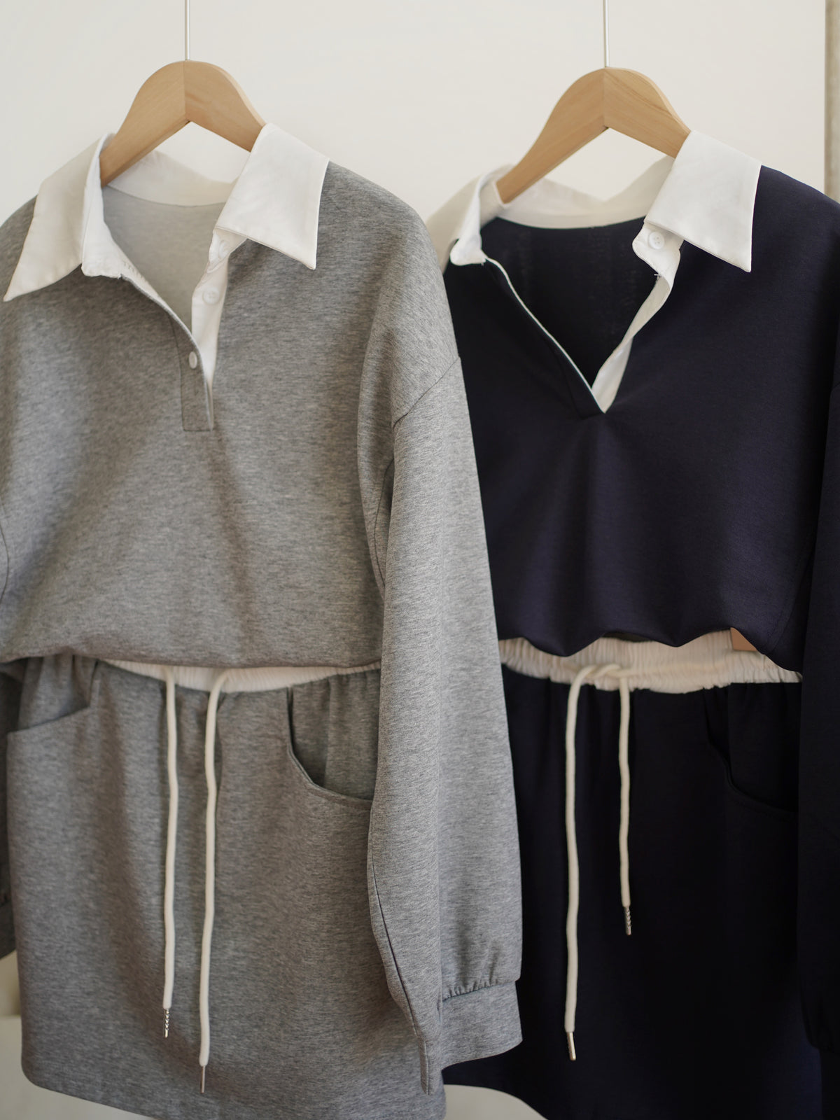 Polo Sweater Sporty Set (Skirt with inner pant)