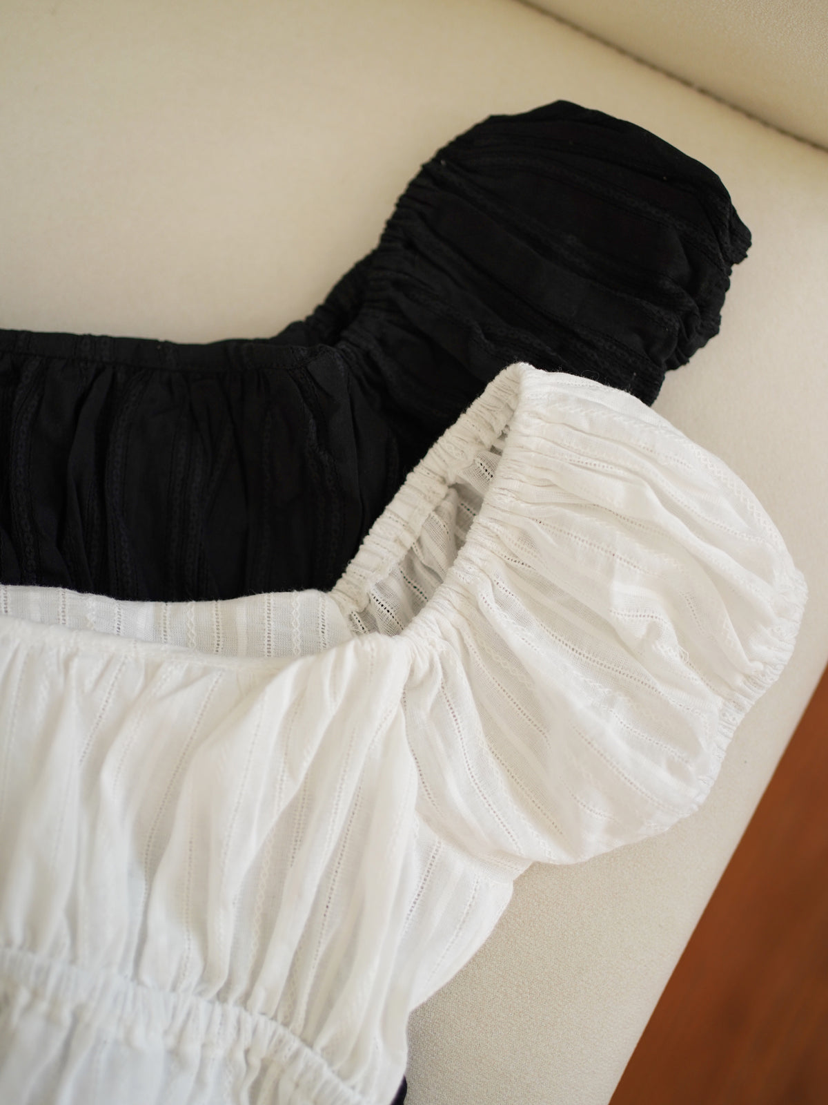 Katrine Crochet Ruched Top