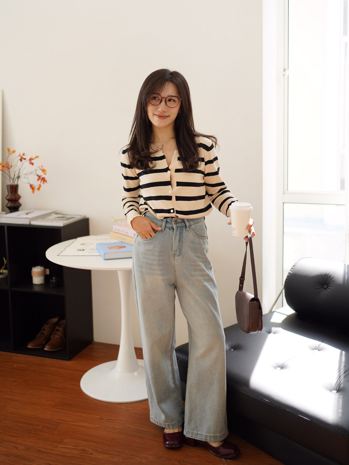 Knit Stripes Outer Top