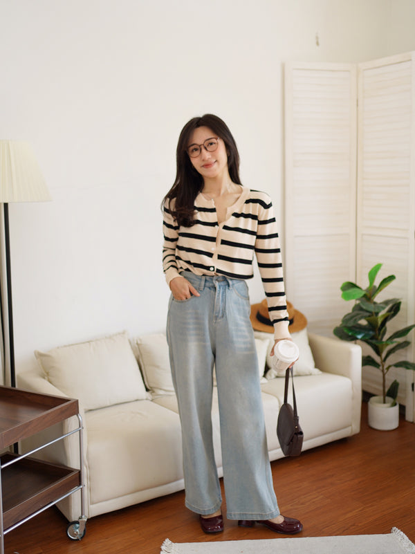 Knit Stripes Outer Top