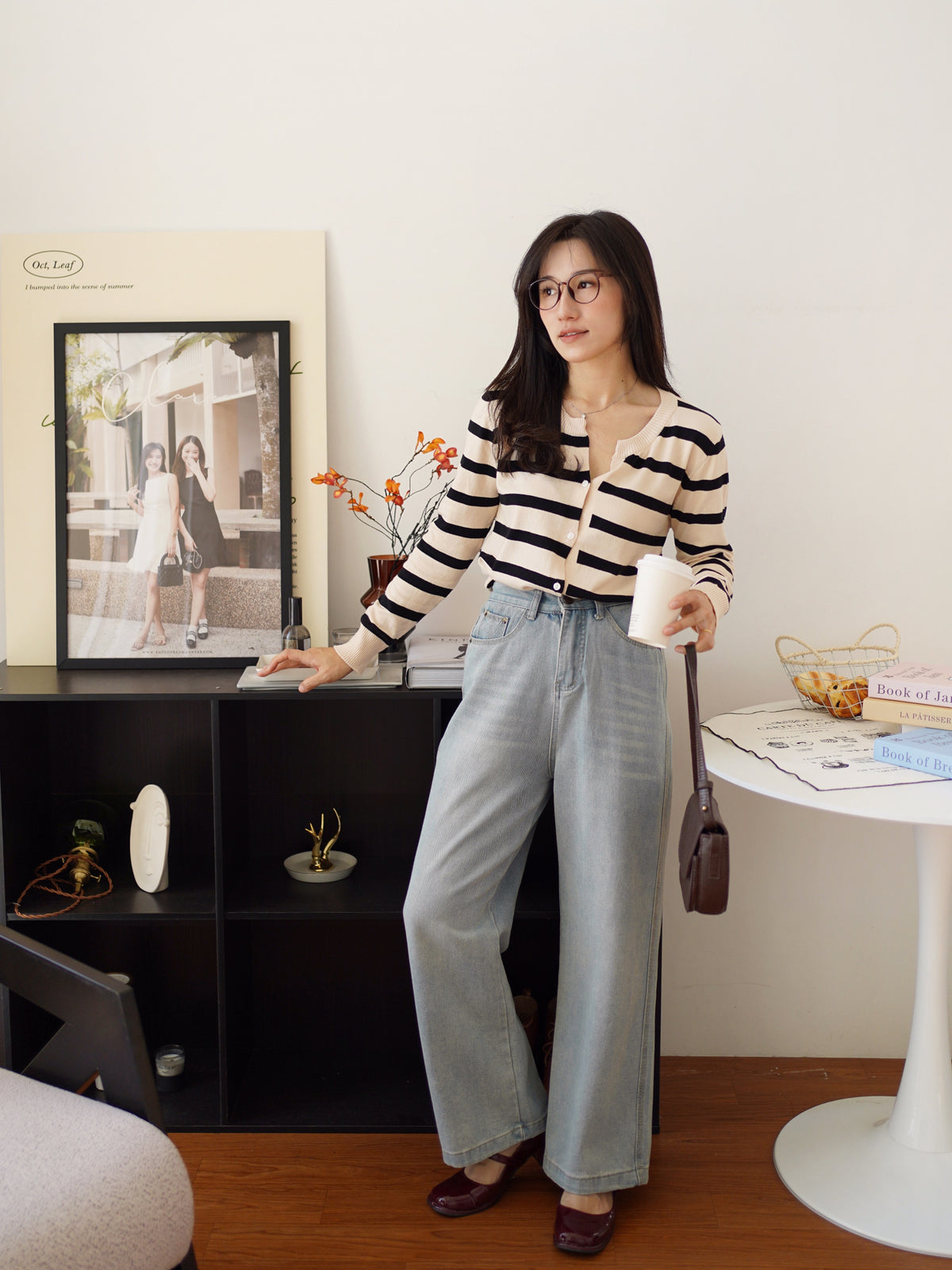 Knit Stripes Outer Top