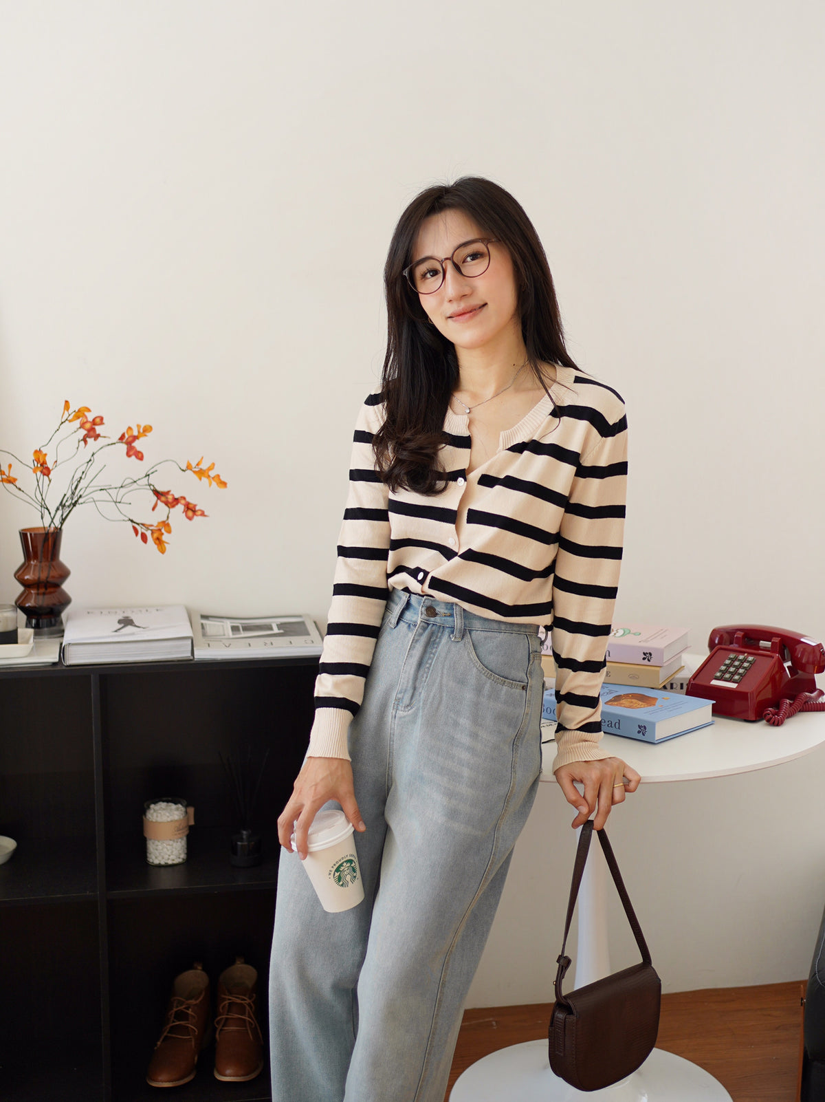 Knit Stripes Outer Top