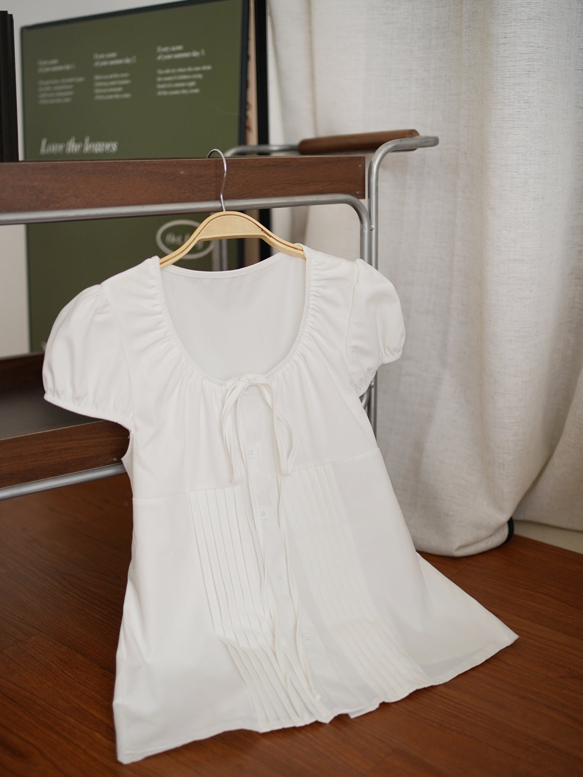 Julene Pleat Ribbon Top