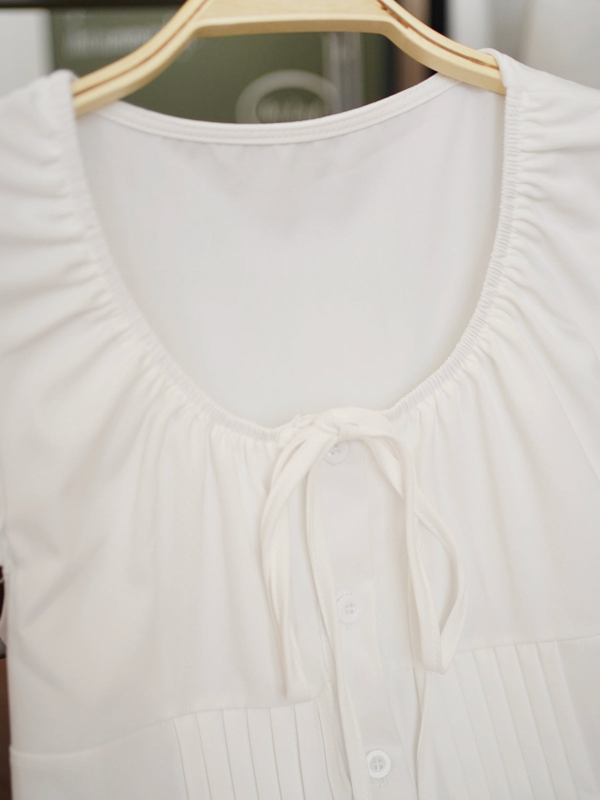 Julene Pleat Ribbon Top