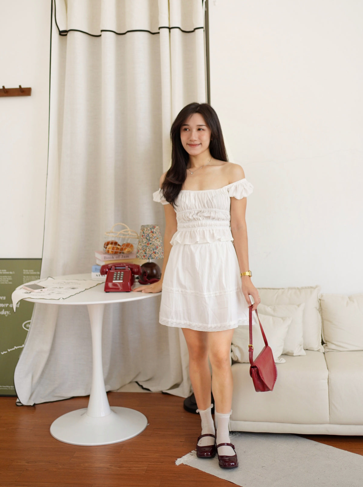 Katrine Crochet Ruched Top