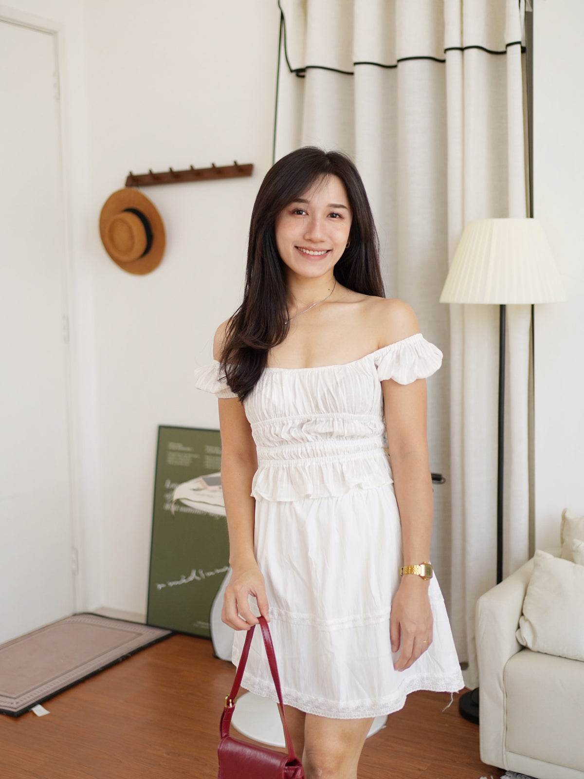 Katrine Crochet Ruched Top