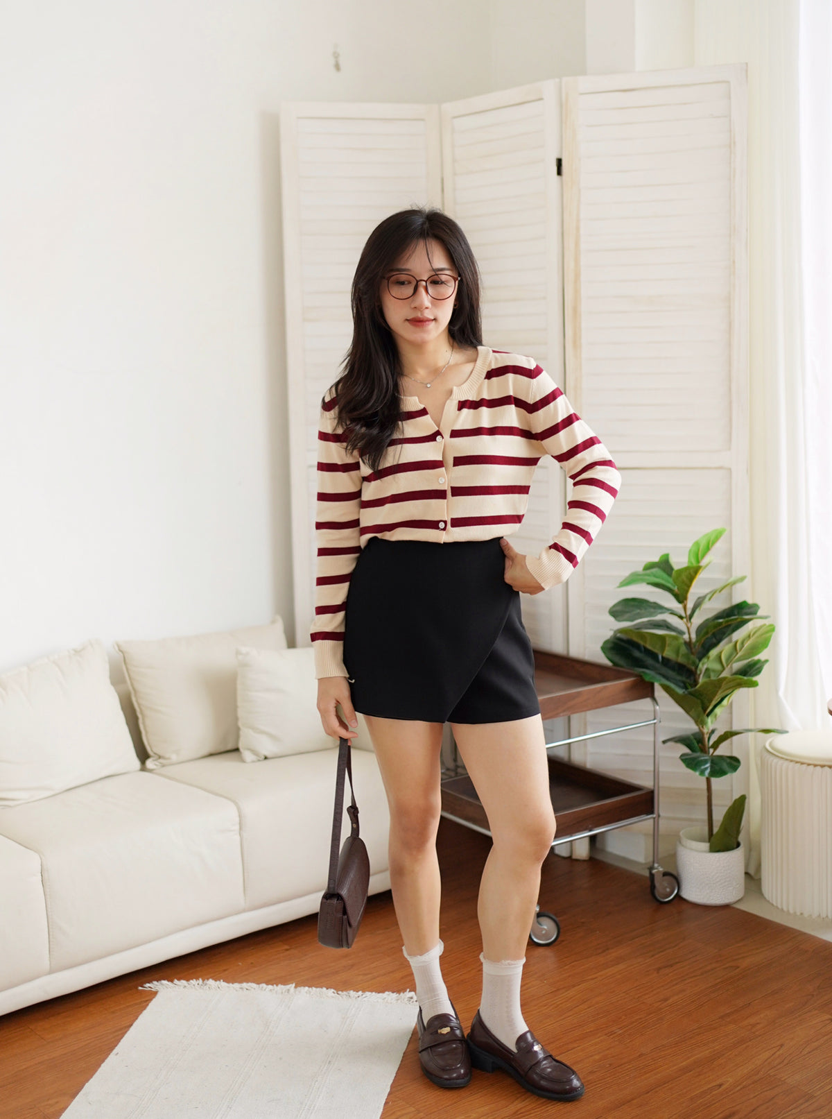 Knit Stripes Outer Top