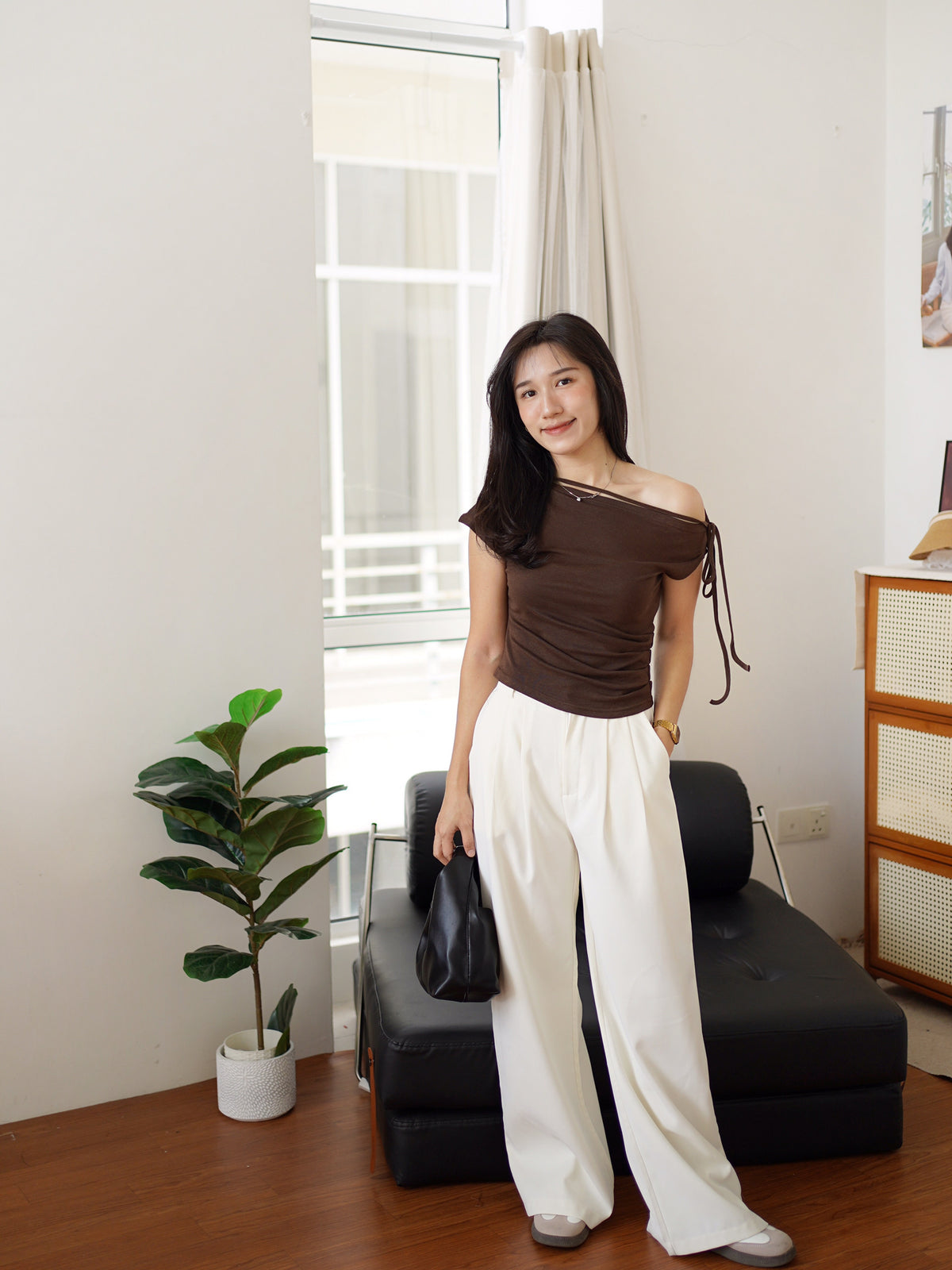 Colette Ruched Drape Top