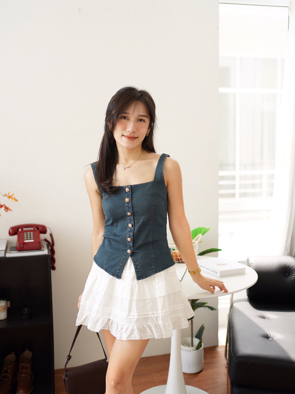 Noemie Denim Top