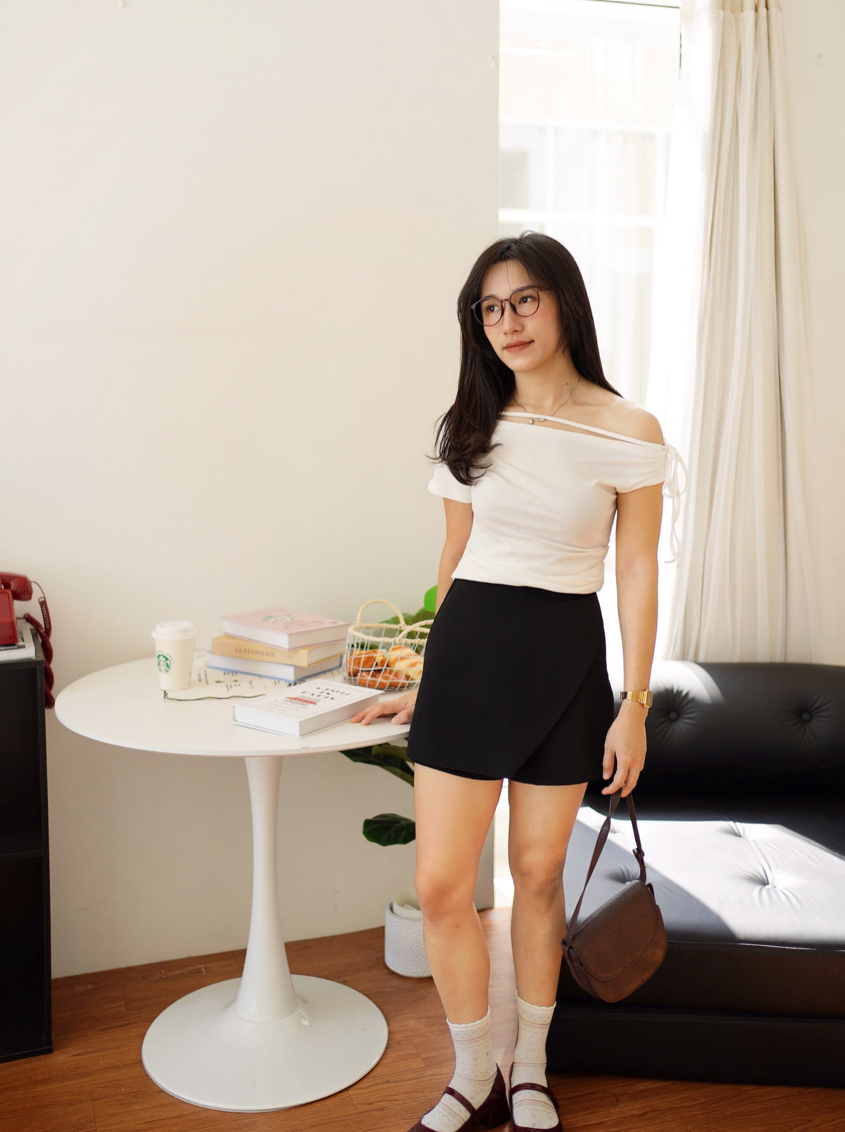 Colette Ruched Drape Top