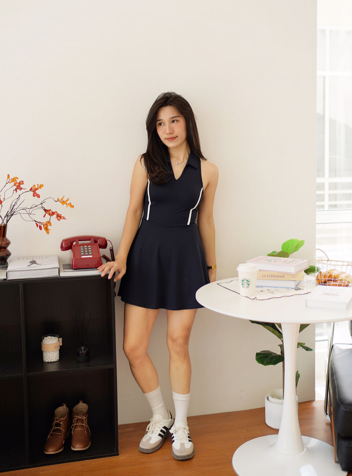 Navy Volley Dress (Padded)