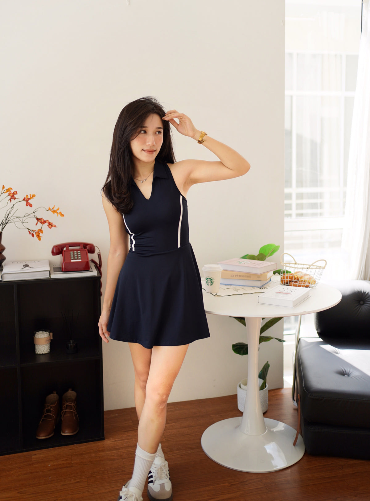 Navy Volley Dress (Padded)