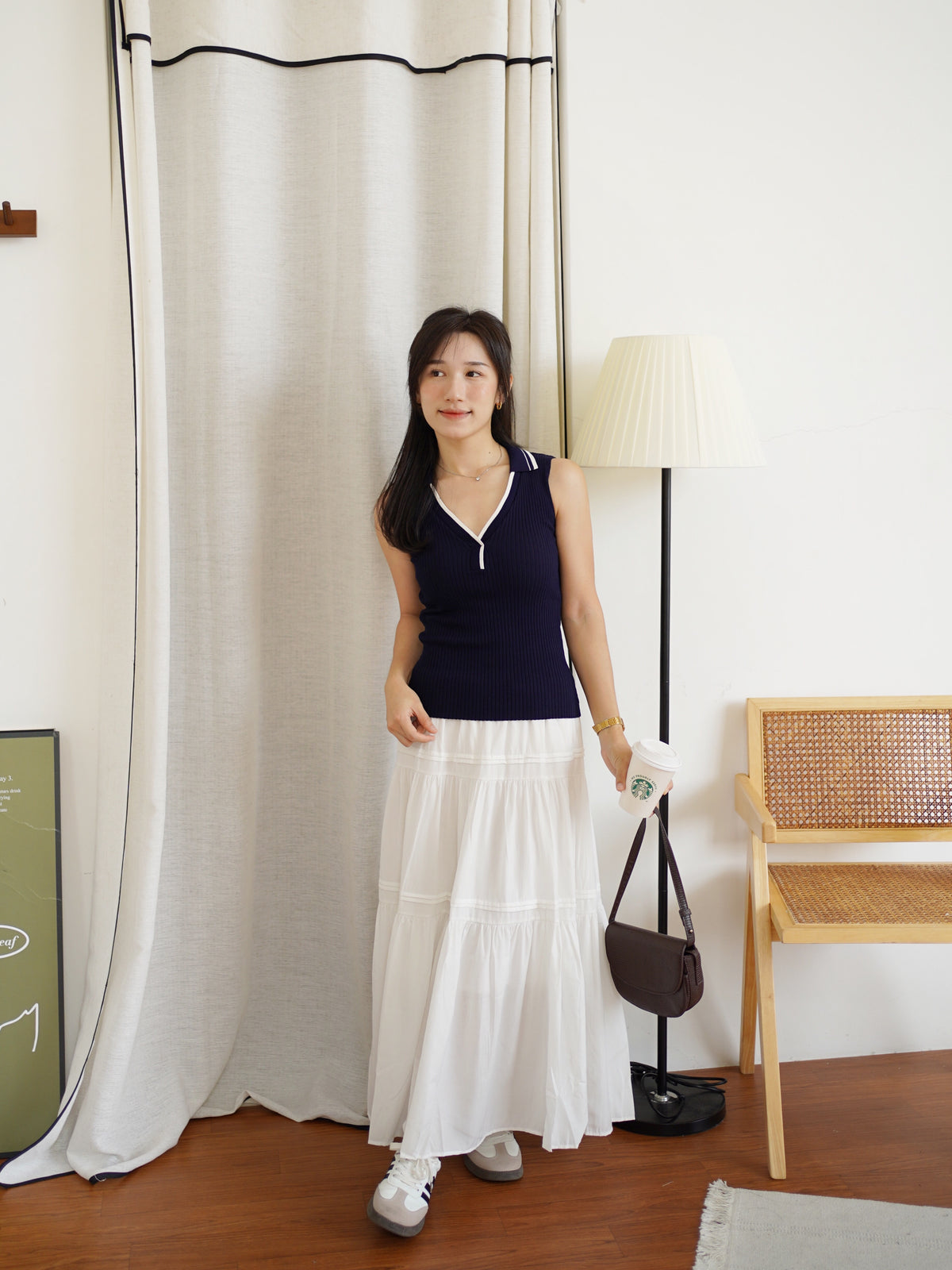 Varsity Contrast Rib Top