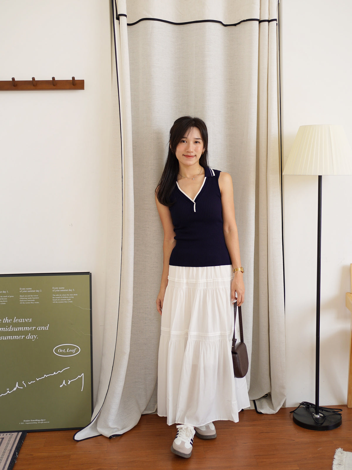 Varsity Contrast Rib Top