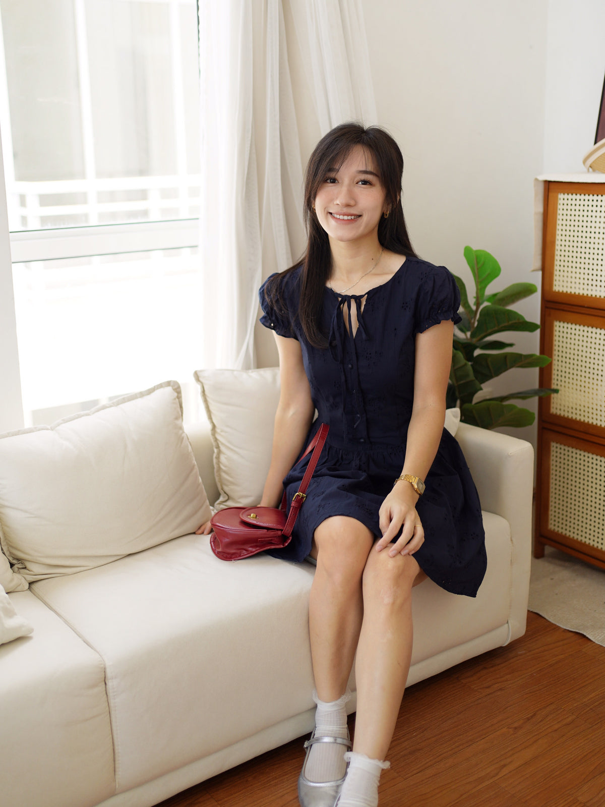 Embroidery Eyelet Dress