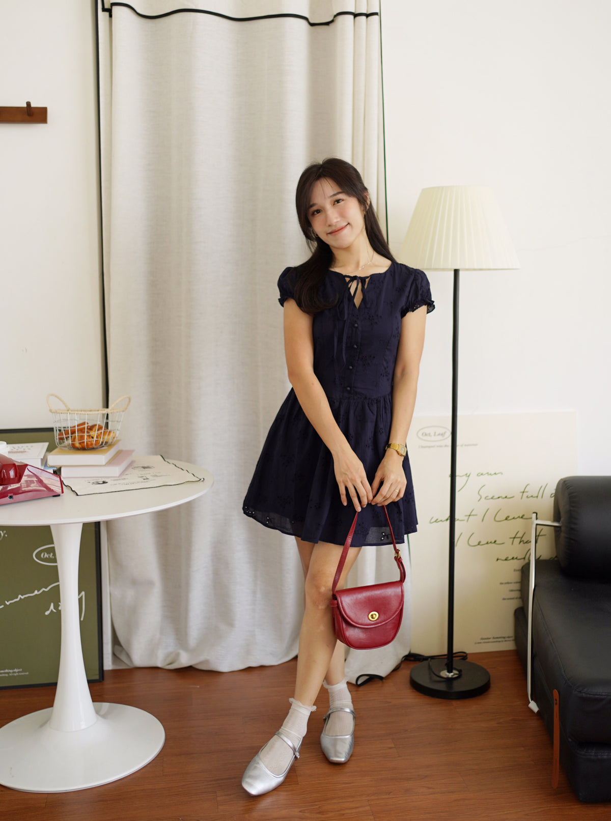 Embroidery Eyelet Dress