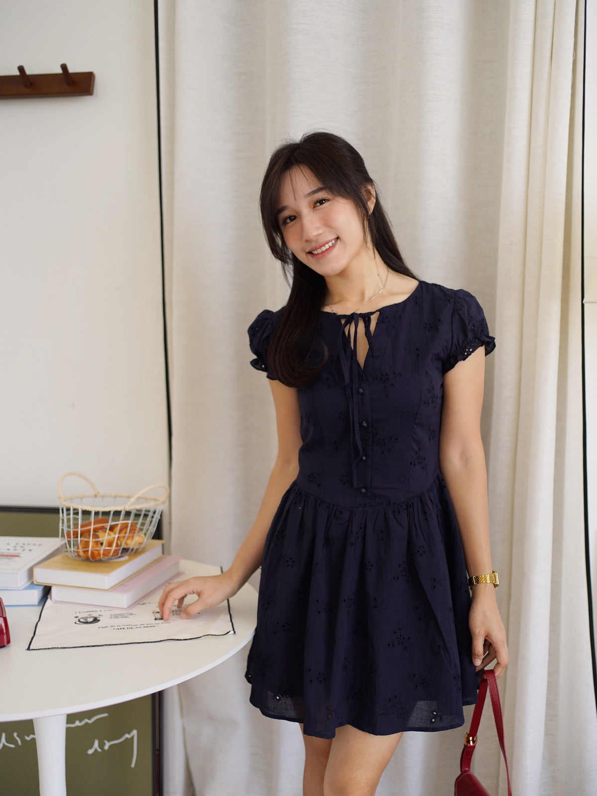 Embroidery Eyelet Dress