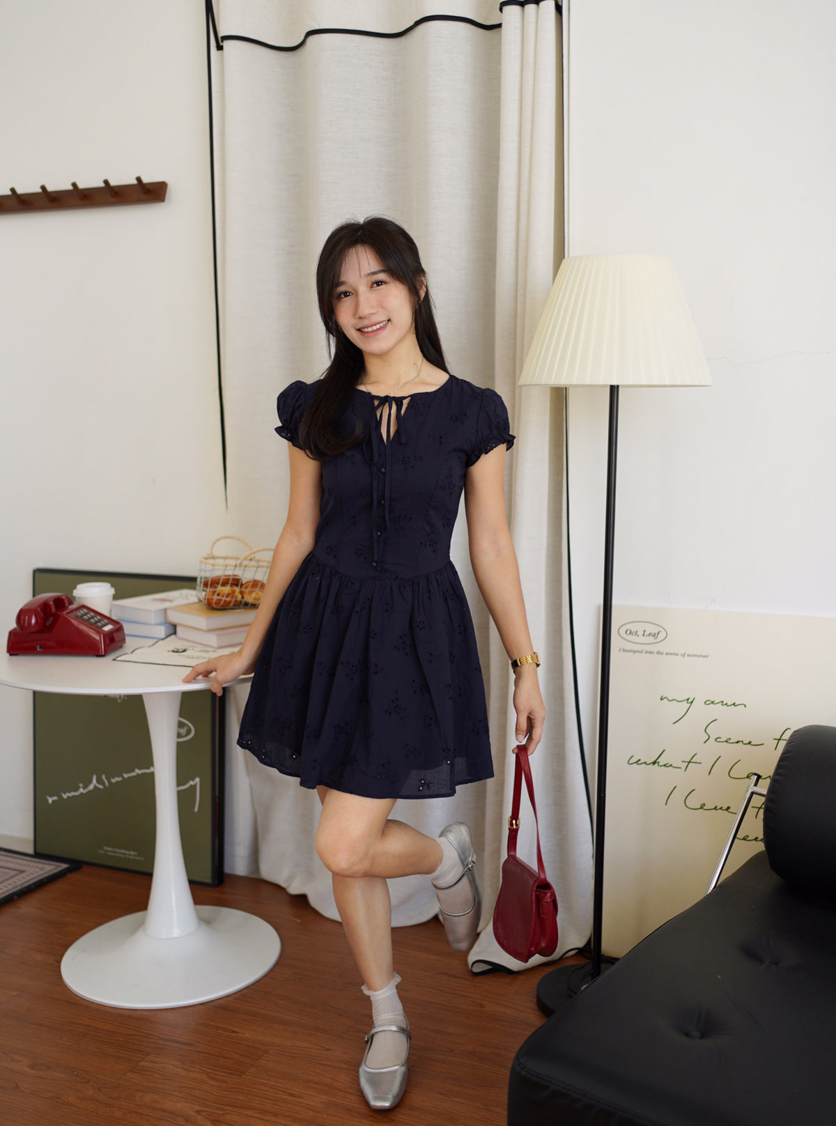Embroidery Eyelet Dress