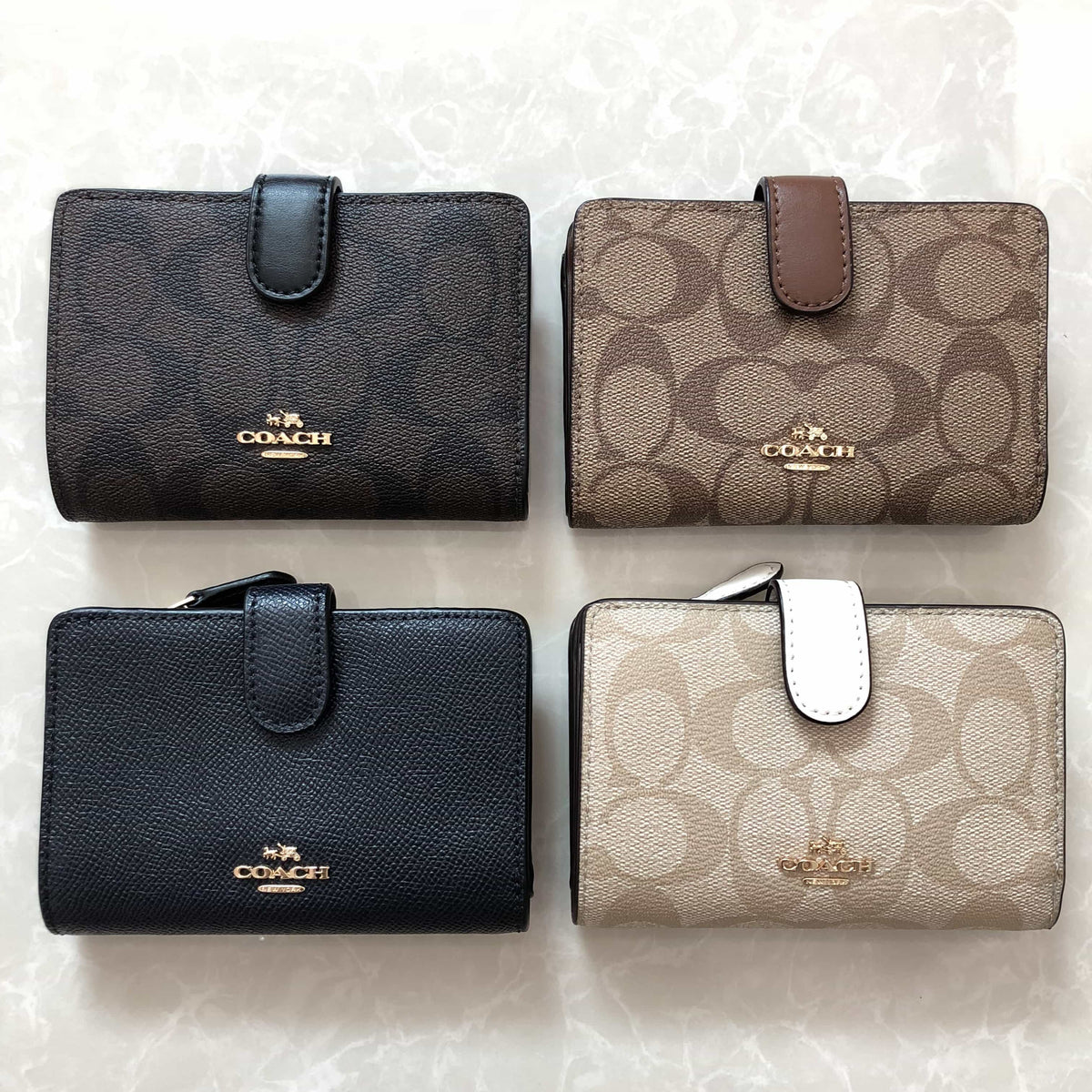 COACH CROSSGRAIN MEDIUM CORNER ZIP WALLET - LovelyMadness Clothing Malaysia