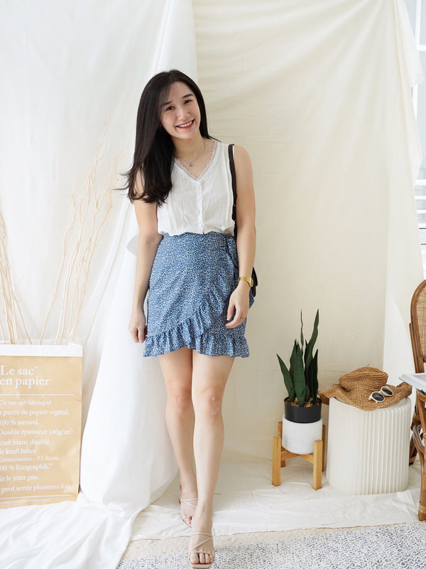 BETTA FLORAL WRAP SKIRT - LovelyMadness Clothing Malaysia