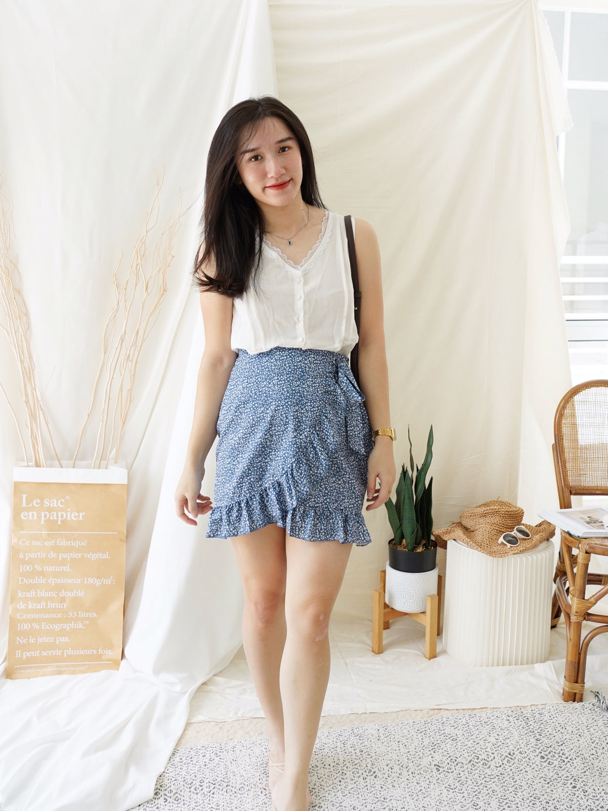 BETTA FLORAL WRAP SKIRT - LovelyMadness Clothing Malaysia