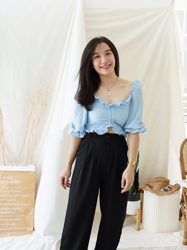 TULIPS DRAWSTRING TOP - LovelyMadness Clothing Malaysia