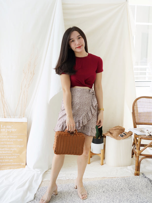 BETTA FLORAL WRAP SKIRT - LovelyMadness Clothing Malaysia
