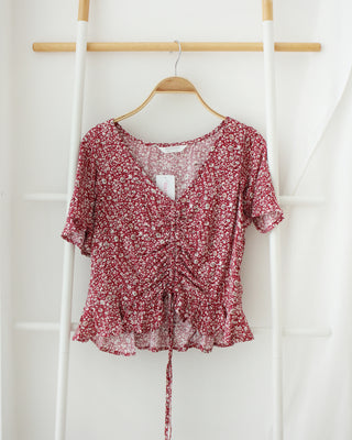 6ixty 8ight Red Floral Top