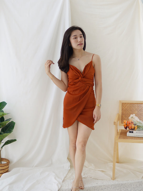 LULU Knot Dress (155cm below) - LovelyMadness Clothing Malaysia
