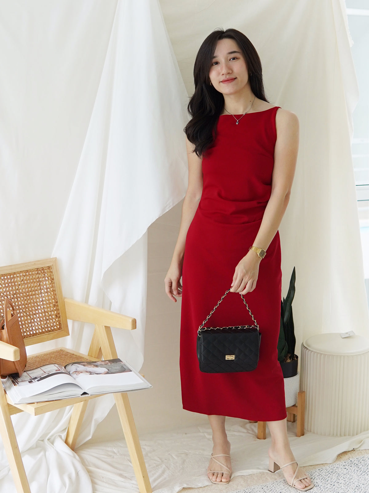 BRIELLA BODYCON SPILT DRESS - LovelyMadness Clothing Malaysia