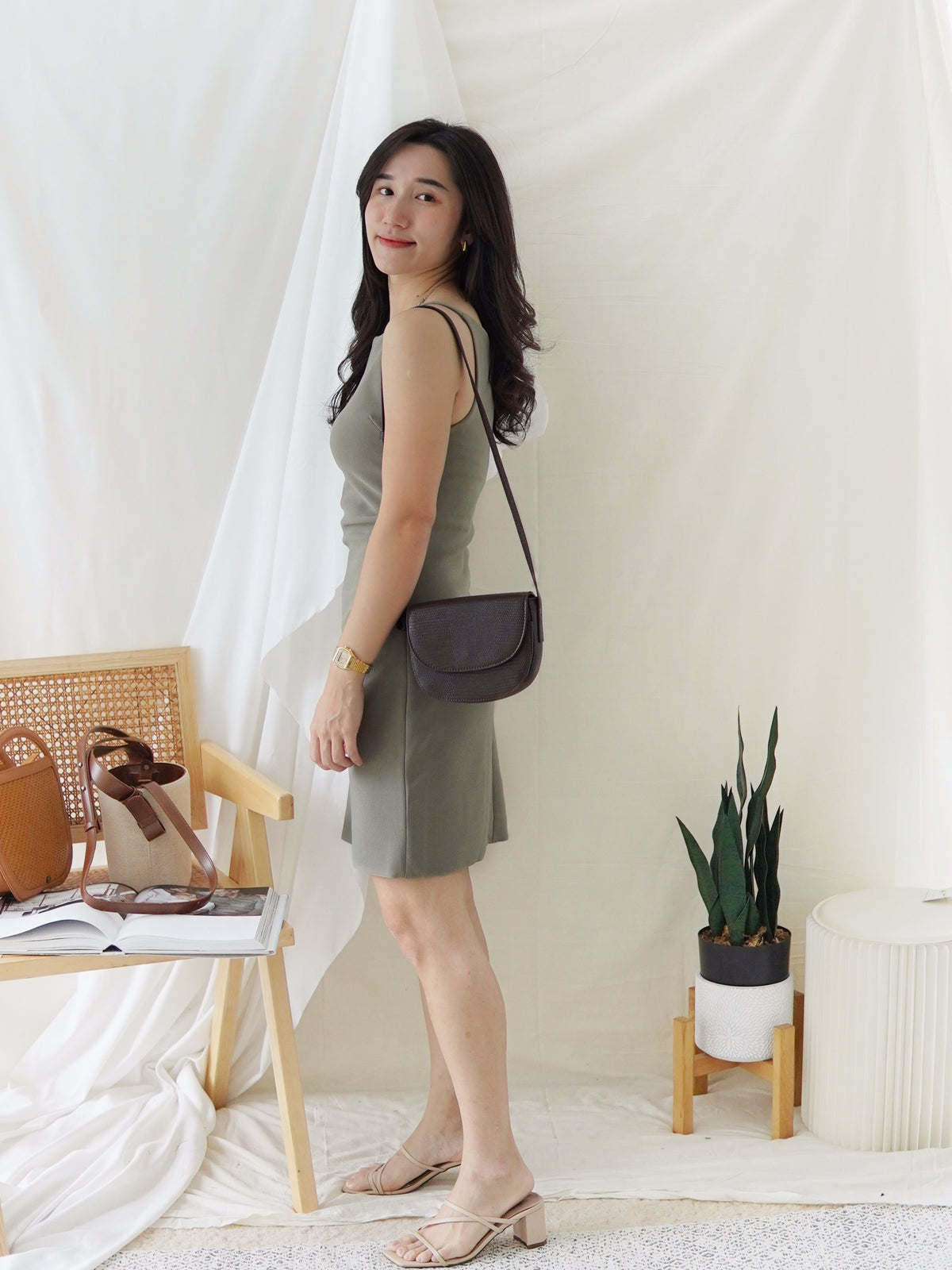 GABRIEL Straight Neck Dress - LovelyMadness Clothing Malaysia