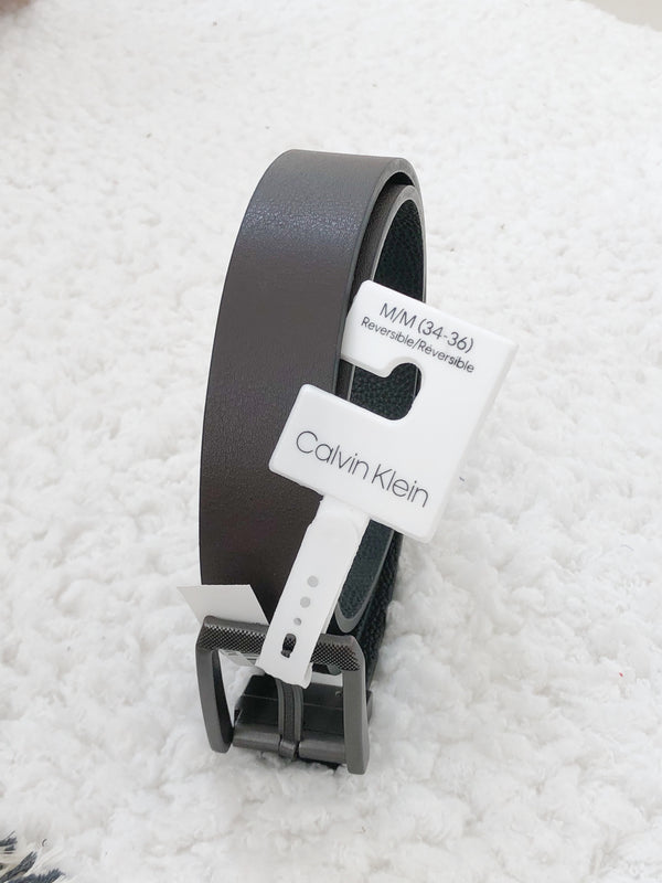 CALVIN KLEIN BLACK/ BROWN REVERSIBLE BELT - LovelyMadness Clothing Malaysia