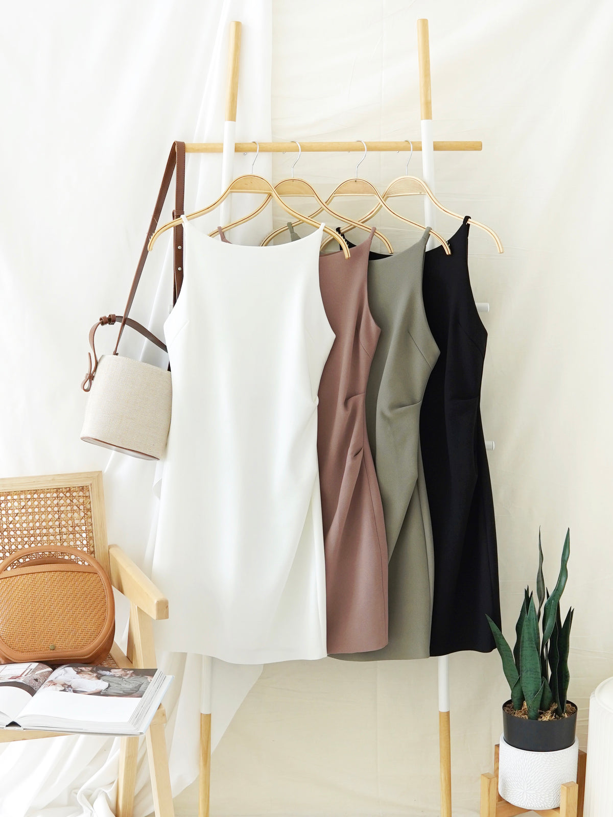 GABRIEL Straight Neck Dress - LovelyMadness Clothing Malaysia