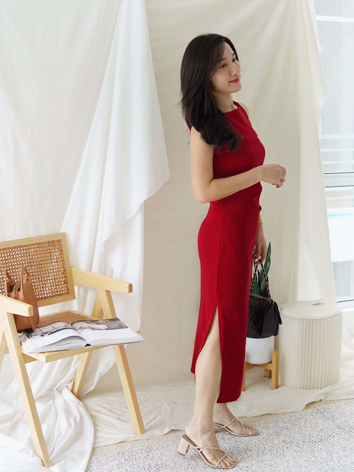 BRIELLA BODYCON SPILT DRESS - LovelyMadness Clothing Malaysia