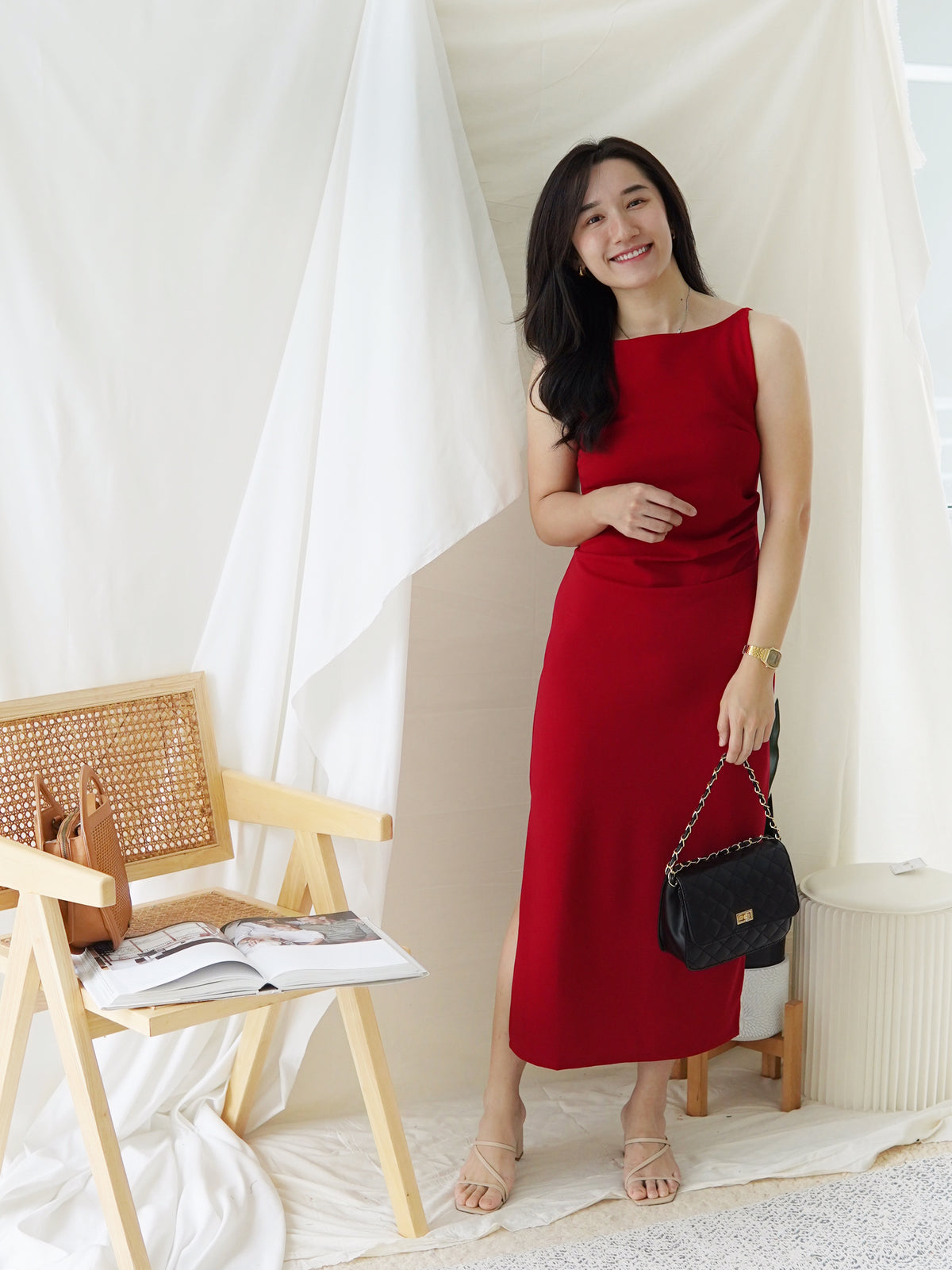 BRIELLA BODYCON SPILT DRESS - LovelyMadness Clothing Malaysia