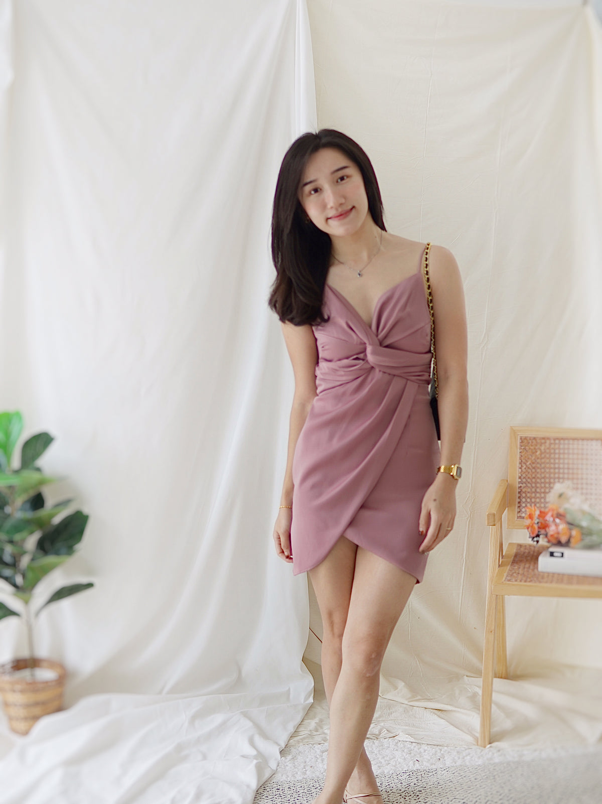 LULU Knot Dress (155cm below) - LovelyMadness Clothing Malaysia