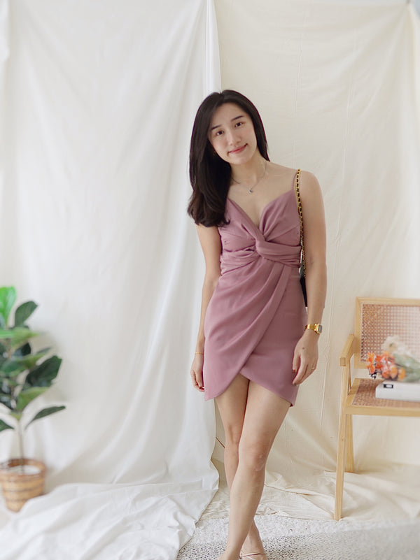 LULU Knot Dress (155cm below) - LovelyMadness Clothing Malaysia