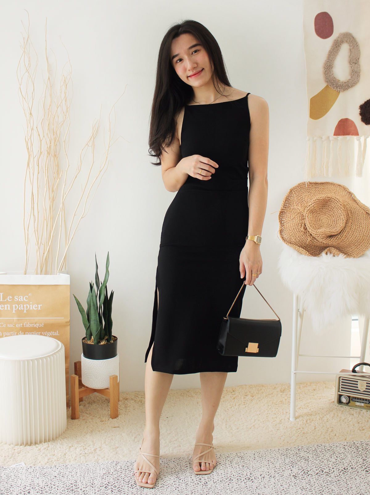 BRIELLA BODYCON SPILT DRESS - LovelyMadness Clothing Malaysia