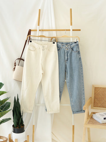 Denim Collar Blouse