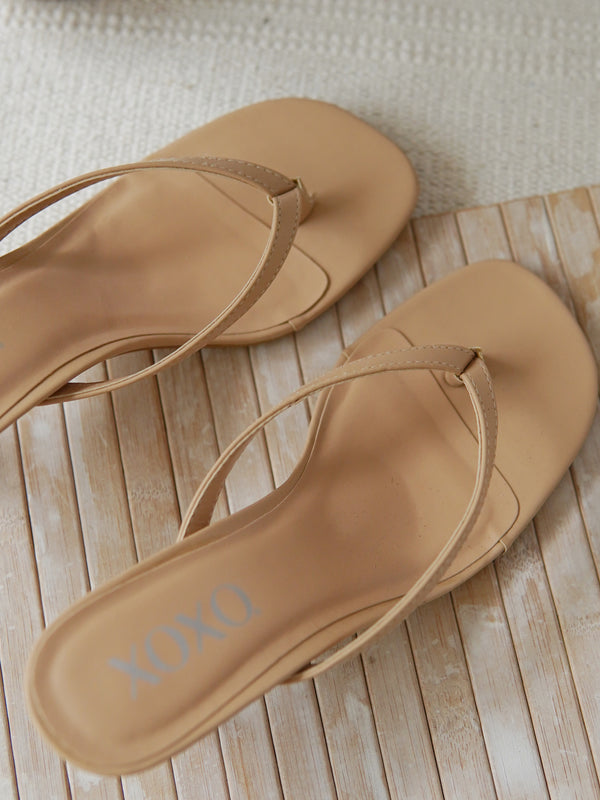 XOXO FRANCE HEELED FLIP-FLOP - LovelyMadness Clothing Malaysia