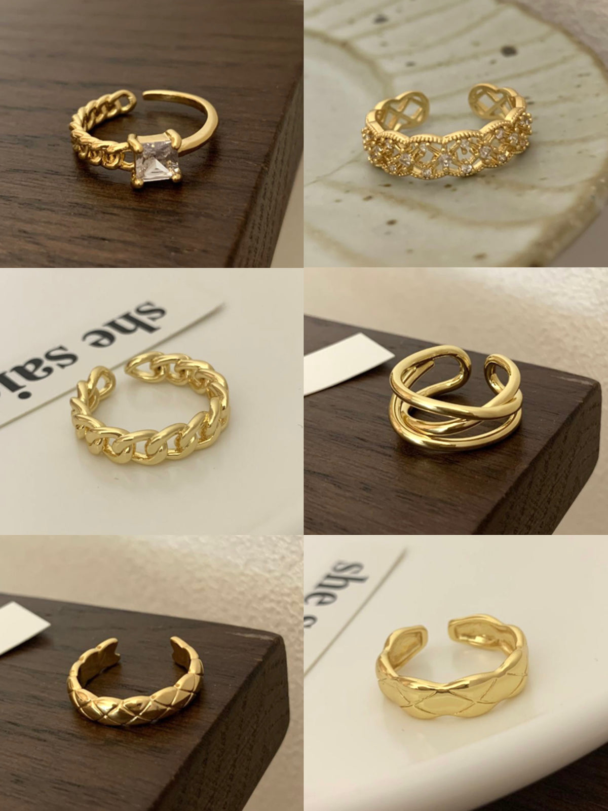 NEW128 GOLD RINGS - LovelyMadness Clothing Malaysia