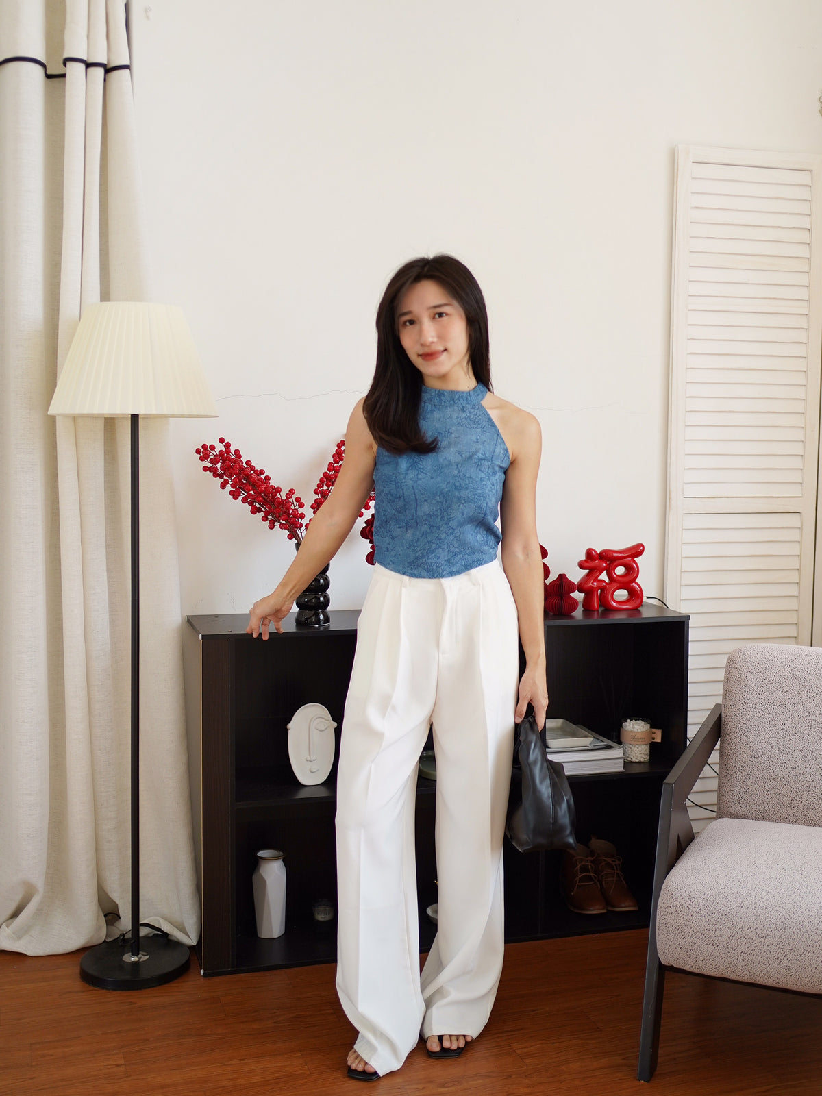BLUE BAMBOO Halter Top - LovelyMadness Clothing Malaysia