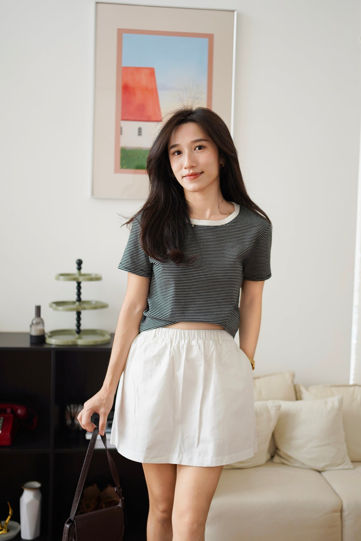Stripe Cotton Relax Tee