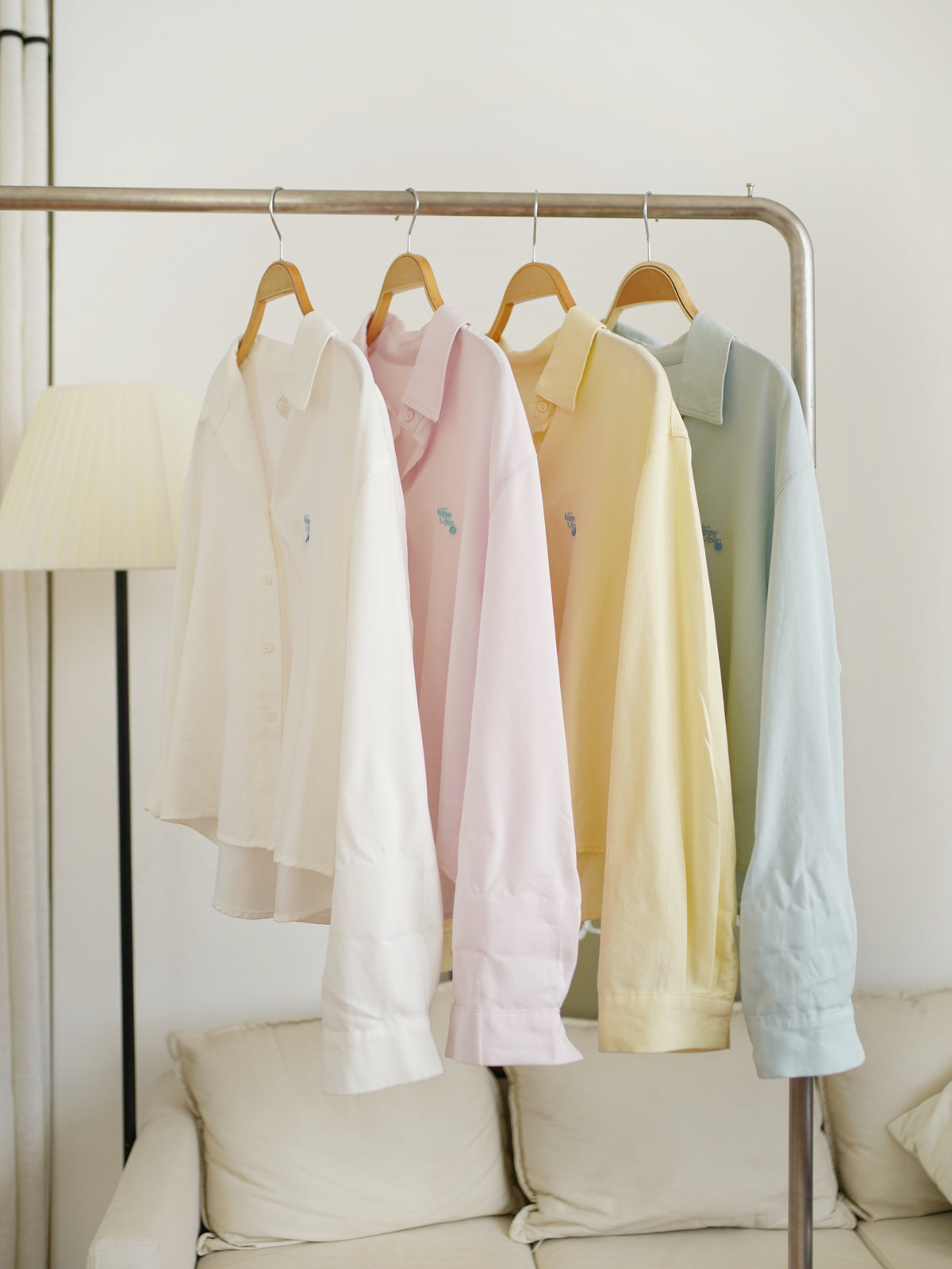 Embroidery Boxy Shirt (Anti-wrinkle fabric)