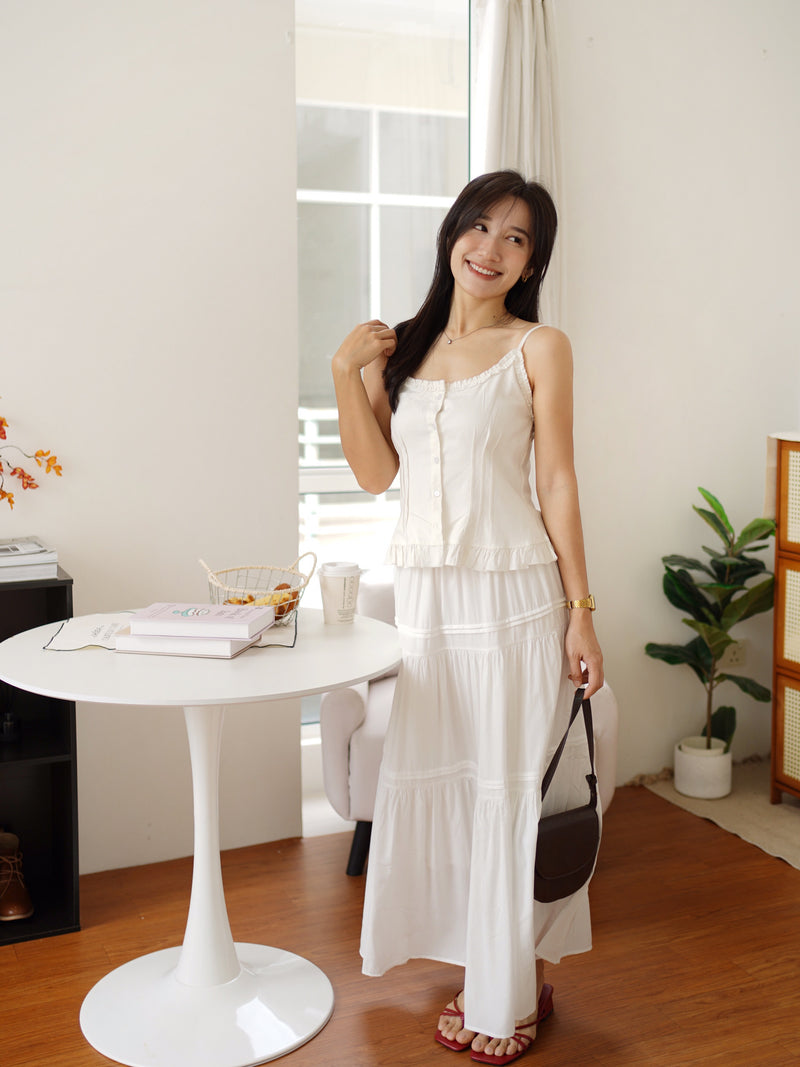 Vanessa Ruffle Button Cami