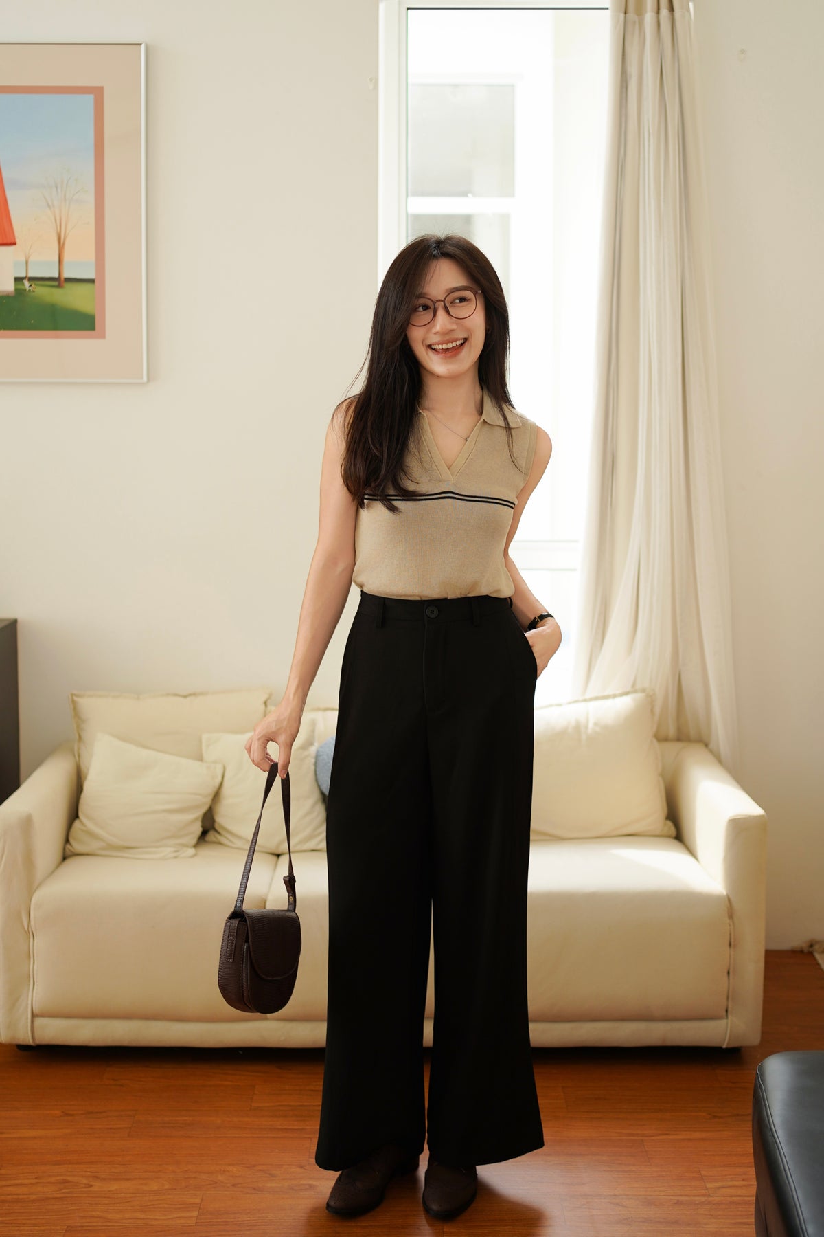France Polo Knit Top